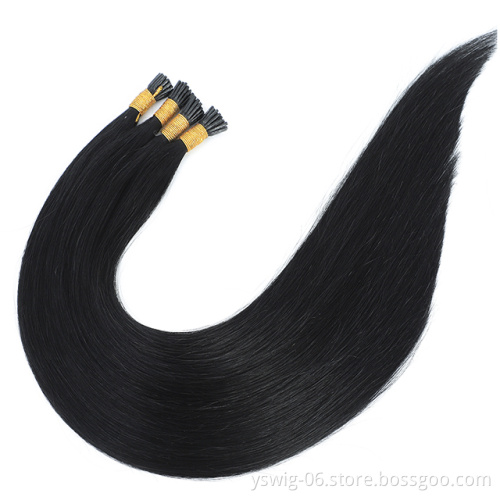 XCCOCO Hair Wholesale Remy Human I Tip Hair Extensions Double Drawn 100% Russian Human Itip Hair Extensions